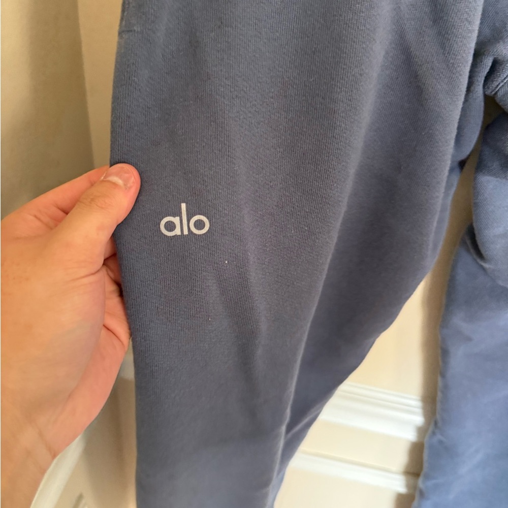 Men’s ALO Yoga Sz Large Chill Sweat Pant Joggers in Bluestone Workout Activewear - Picture 9 of 10